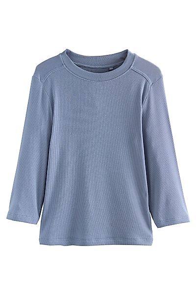 Next 3/4-Arm-Shirt Geripptes Rundhalstop mit ellbogenlangen günstig online kaufen