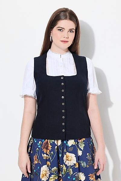 Ulla Popken Trachtenbluse Trachten-Mieder Cord Smok günstig online kaufen