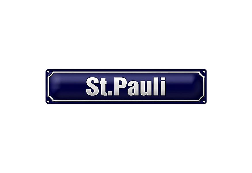 Roomando Metallschild Blechschild Straßenschild 46x10cm St. Pauli Hamburg D günstig online kaufen