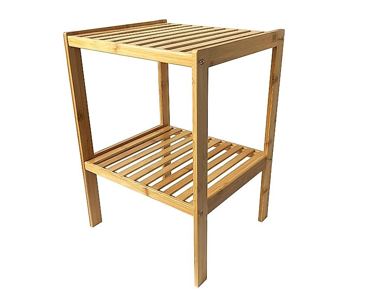 Yudu Regalelement Regal Badregal Regal mit 2 Ablageflächen Bambus günstig online kaufen