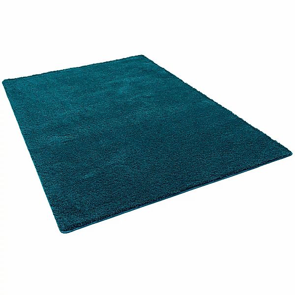 Snapstyle Hochflor Shaggy Teppich Palace Petrol 100x100cm günstig online kaufen