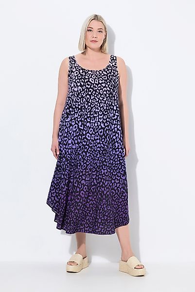 Ulla Popken Maxikleid Midikleid Leo-Farbverlauf Rundhals günstig online kaufen