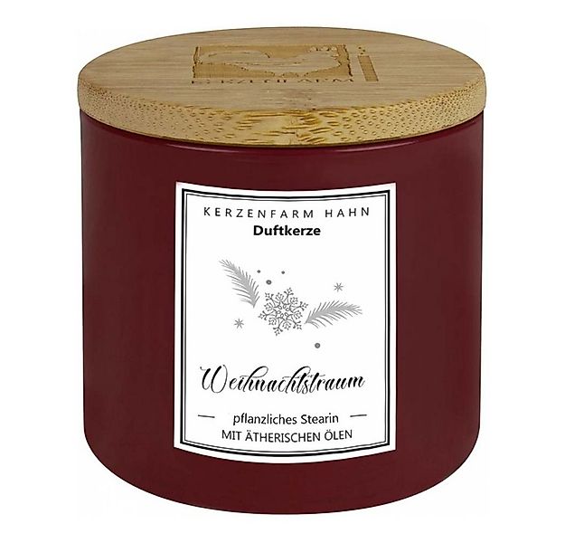 Kerzenfarm Hahn Formkerze Duftkerze Trendglas - Weihnachtstraum rot günstig online kaufen