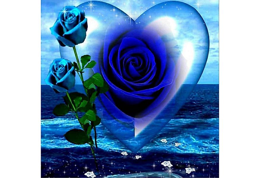 LA CUTE Malen nach Zahlen 5d Diamond Painting Rose mit Herz Malen nach Zahl günstig online kaufen