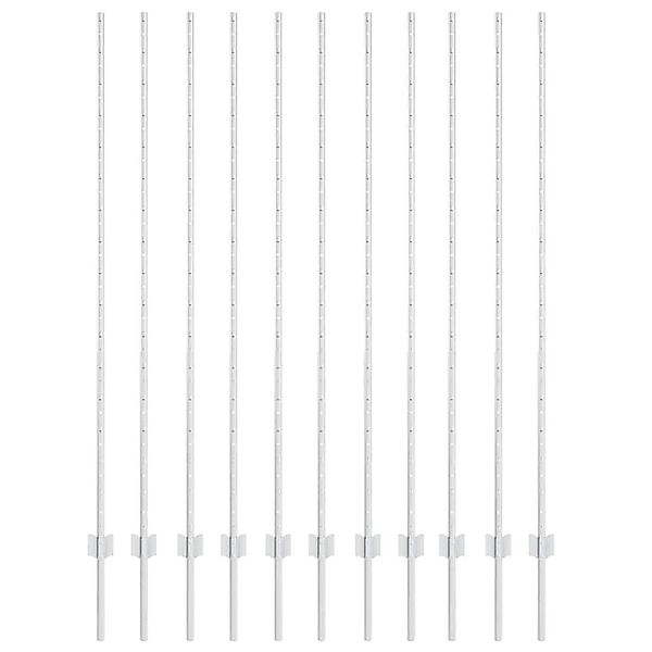 vidaXL Zaunpfosten 11 Stk Silber 160 cm Stahl 42006305 günstig online kaufen