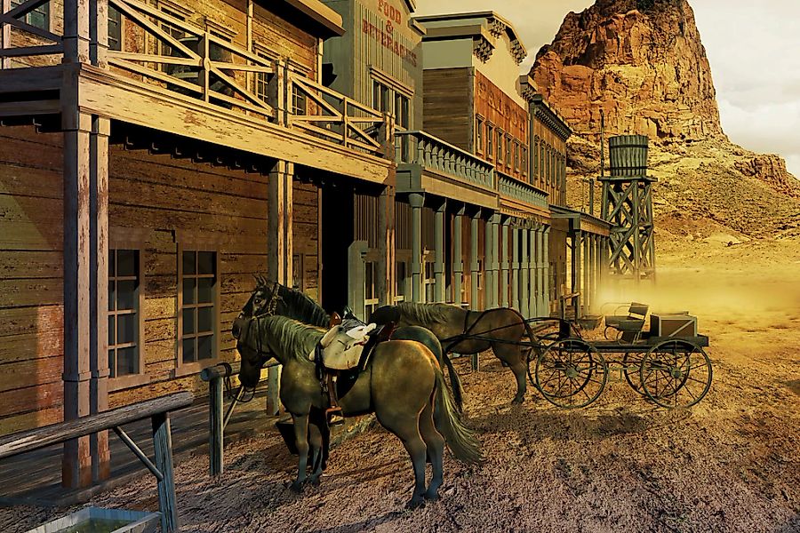Papermoon Fototapete "Wilder Westen Stadt" günstig online kaufen
