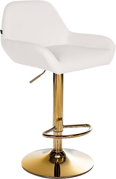 CLP Barhocker Braga, Kunstleder-Bezug, Gold-Optik, höhenverstellbar günstig online kaufen