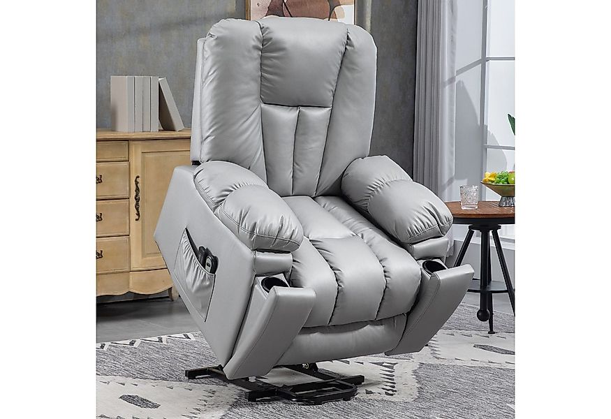 HOMCOM Massagesessel Elektrischer Aufstehsessel mit Seitentaschen (Fernsehs günstig online kaufen
