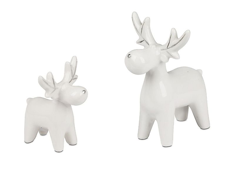 formano Dekofigur Winterzeit, Höhe: 13cm, Farbe: Weiß, Motiv: Hirsch günstig online kaufen
