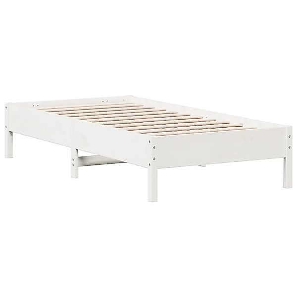 vidaXL Massivholzbett ohne Matratze Weiß 75x190 cm Kiefernholz 842731 günstig online kaufen