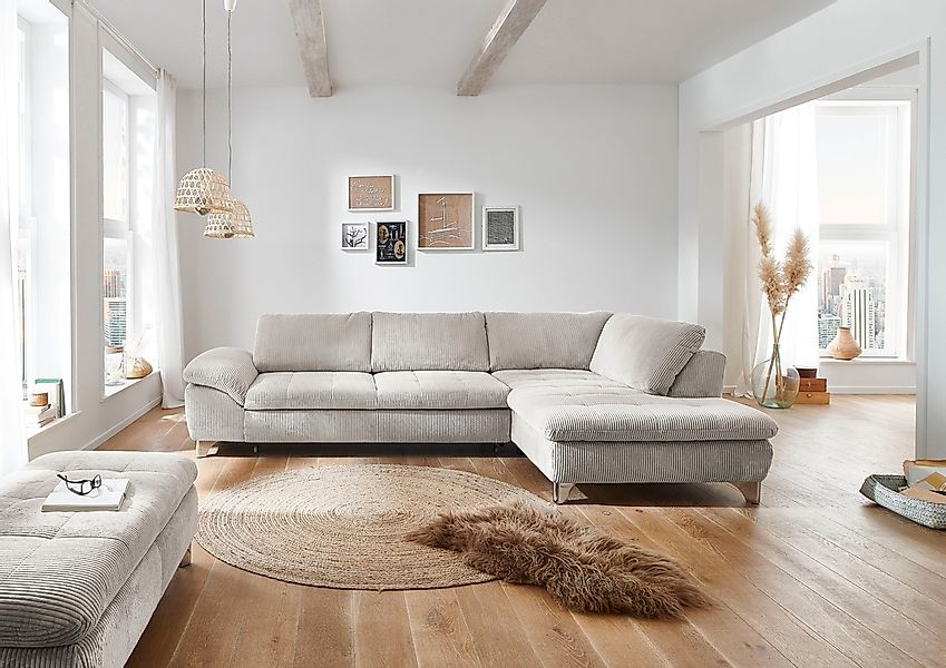 Die PlanBar Ecksofa "MP-IN14007 L-Form" wahlweise mit Bettfunktion und vers günstig online kaufen