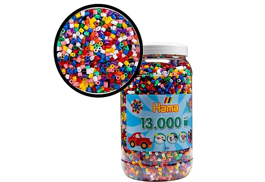 Hama Perlen Bügelperlen HAMA 13.000 Bügelperlen Midi - Ausführung: Vollton günstig online kaufen
