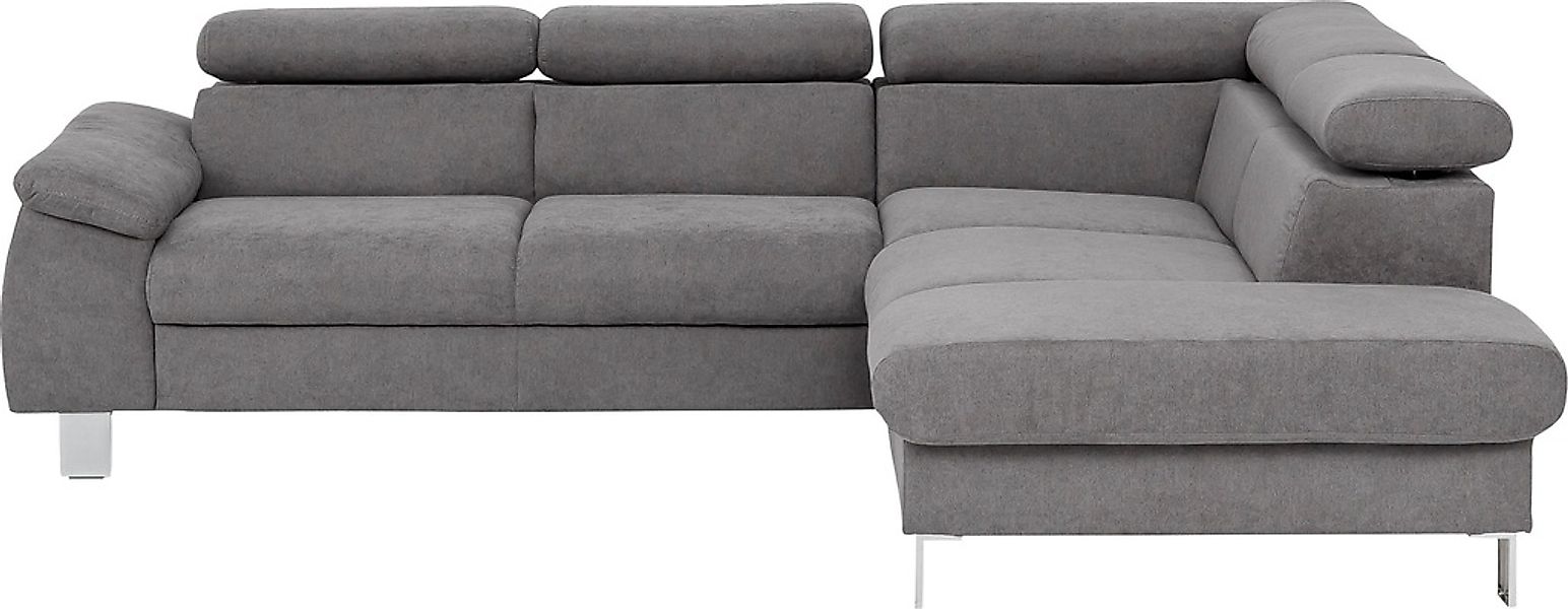 COTTA Ecksofa »Komaris L-Form, B: 249 cm« mit Kopfteilverstellung, optional günstig online kaufen