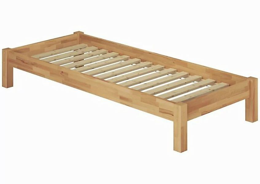 ERST-HOLZ Bett Extra breites Einzelbett 120x200 Futon mit Rost, Buchefarblo günstig online kaufen