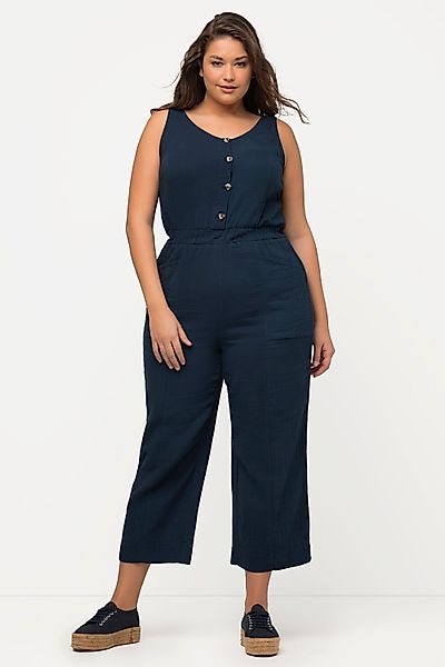 Ulla Popken Funktionshose Jumpsuit 7/8-Länge Musselin günstig online kaufen