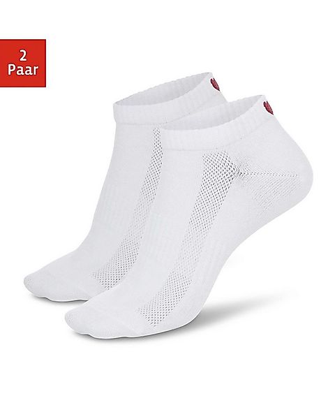 SNOCKS Sneakersocken kurze Socken (2 Paar) mit rotem Herz (2-Paar) aus Bio- günstig online kaufen
