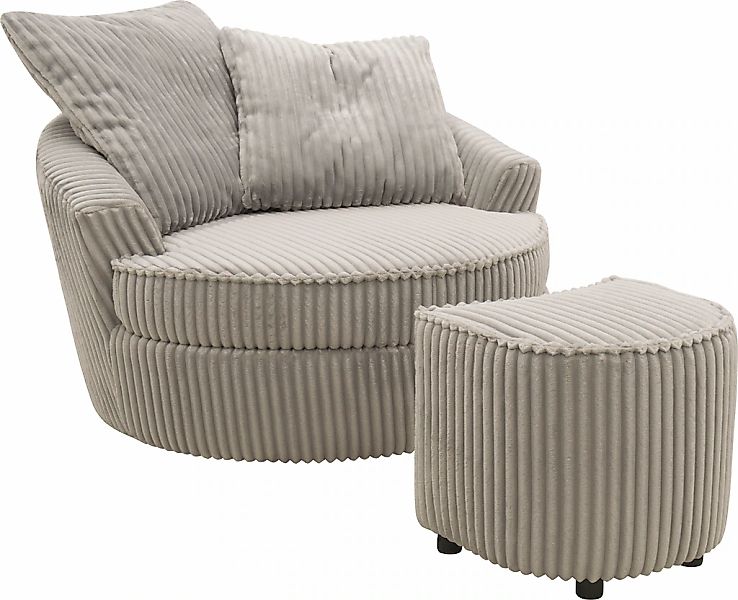 INOSIGN Drehsessel "AMECA, Relaxsessel mit Drehfunktion und Hocker, 122 x 1 günstig online kaufen