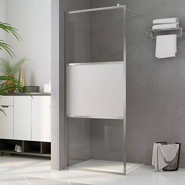 Duschwand Für Begehbare Dusche Halbmattiertes Esg-glas 90x195cm günstig online kaufen