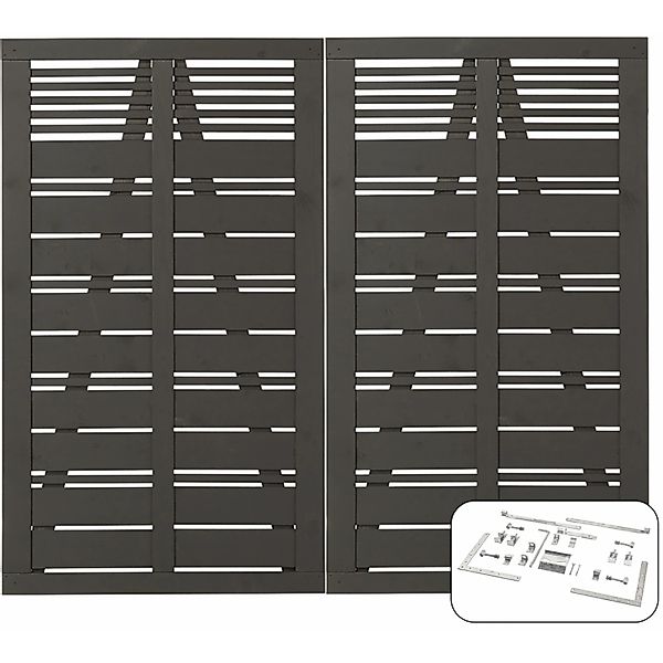 Doppeltor Silence Nadelholz Umbragrau 200 cm x 170 cm günstig online kaufen