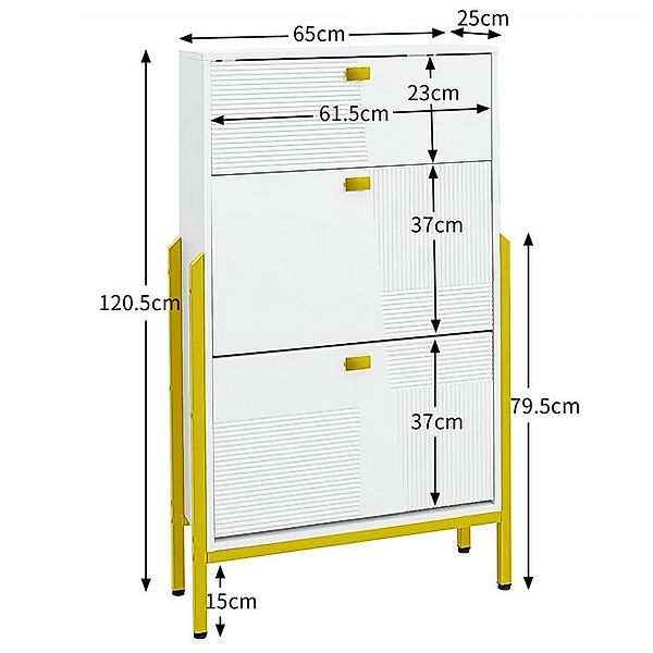Merax Schuhschrank mit 2 Klapptüren und Schublade (1-St) Schrank Sideboard günstig online kaufen