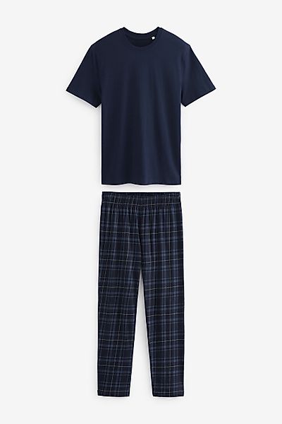 Next Pyjama Kurzärmeliger, karierter Schlafanzug, Baumwolle günstig online kaufen