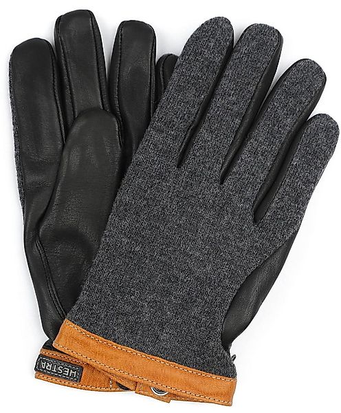 Hestra Handschuh Wool Tricot Leder Anthrazit Schwarz - Größe 8 günstig online kaufen