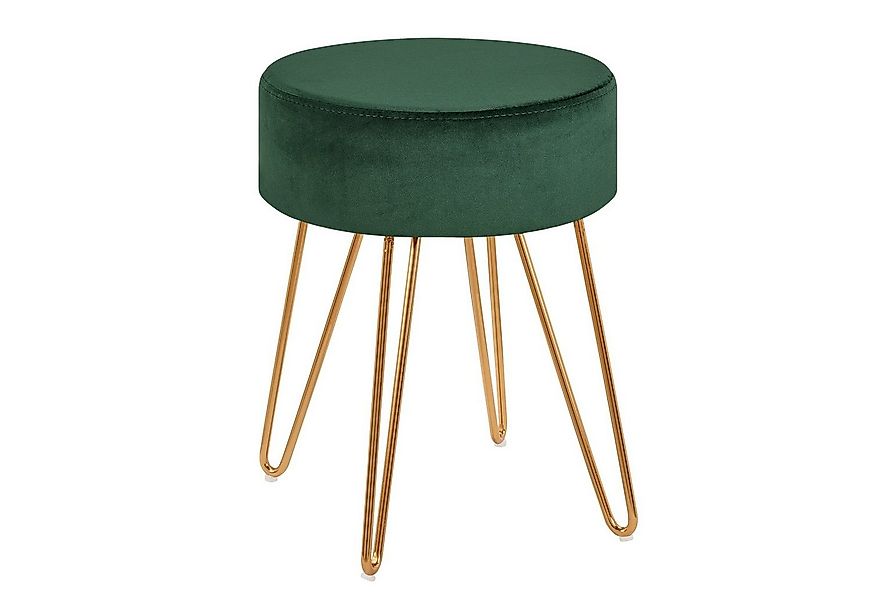 Duhome Hocker (9111), Sitzhocker Rund Hocker Samt oder Stoff Lederoptik Sch günstig online kaufen