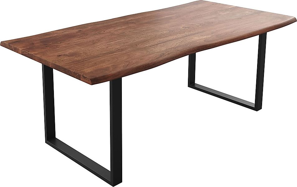 DELIFE Esstisch Edge, Akazie Braun 200x100 günstig online kaufen