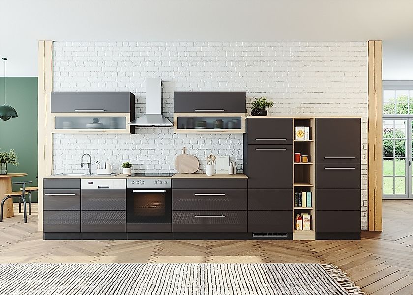 KOCHSTATION Küchenzeile "KS-Wien" Breite 420 cm, wahlweise mit E-Geräten günstig online kaufen