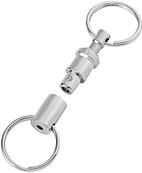 WEDO Schlüsselanhänger Schlüsselhalter 2 Ringe mit Kupplung silber günstig online kaufen
