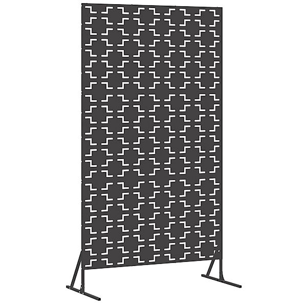 vidaXL Gartenzaun Metallzaunpanel Schwarz Metall Groß günstig online kaufen