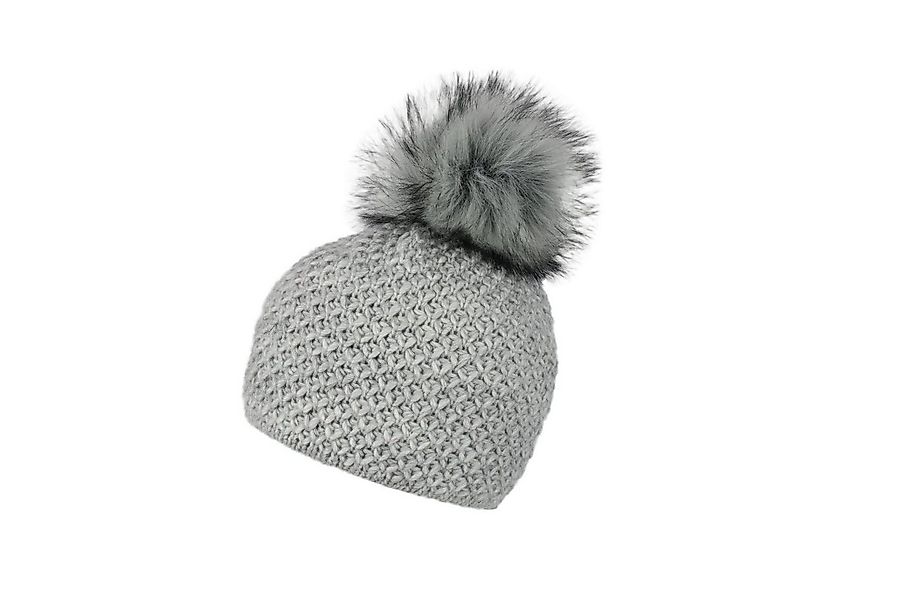 ZEBRO Strickmütze "Ida" mit Fellbommel besonders wärmend günstig online kaufen