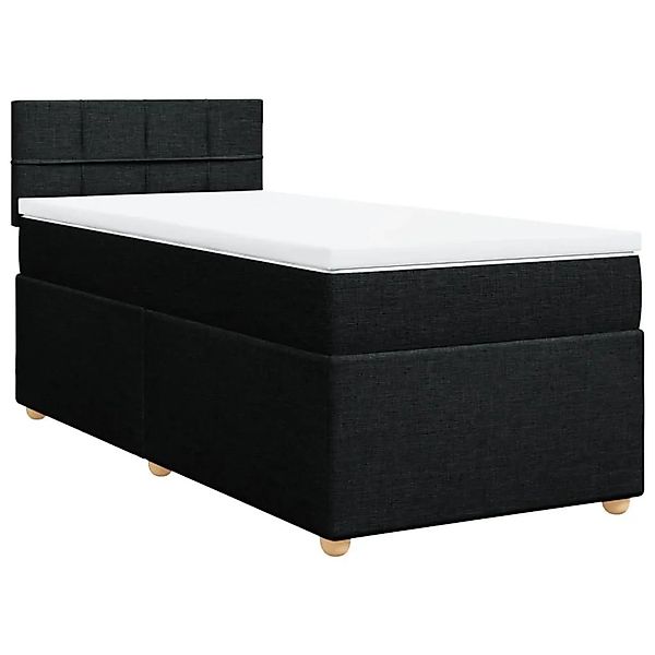 vidaXL Boxspringbett mit Matratze Schwarz 100x200 cm Stoff 3286593 günstig online kaufen