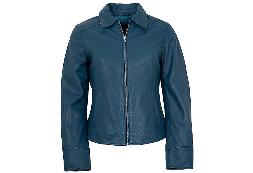 Jilani Lederjacke Elodi Jilani - Damen Lederjacke Lammnappa blau günstig online kaufen