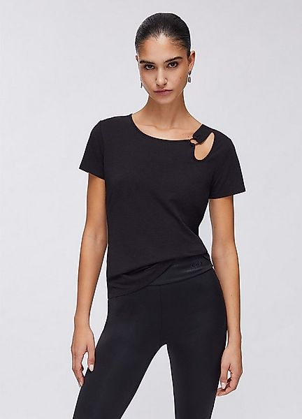 Liu Jo Kurzarmshirt T-Shirt mit Cut-out - Shirt Damen - T-Shirt - schwarzes günstig online kaufen