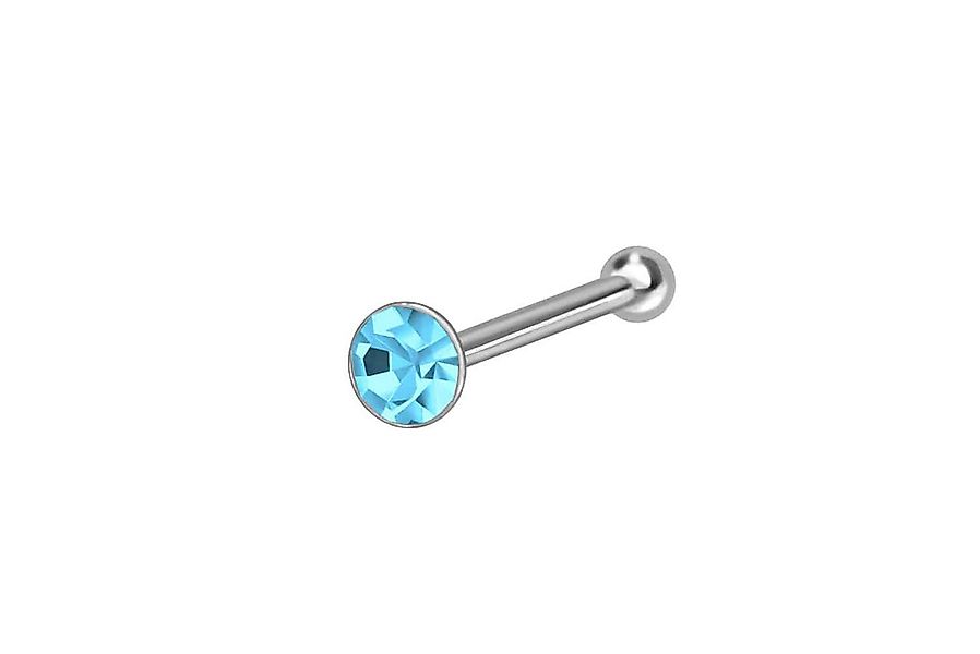 PIERCINGLINE Nasenpiercing 925er Silber Nasenstecker Pin RUNDER KRISTALL (N günstig online kaufen