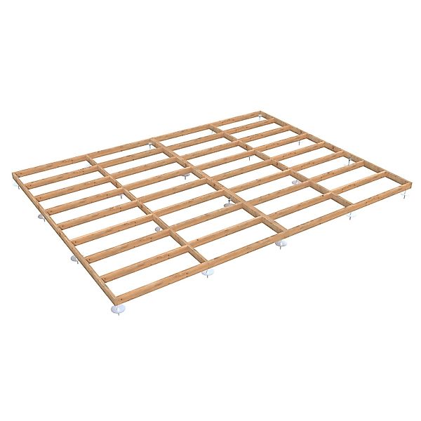 Palmako Fundamentrahmen inkl. LogFoot 600 x 450 cm Tauchgrundiert Hellbraun günstig online kaufen