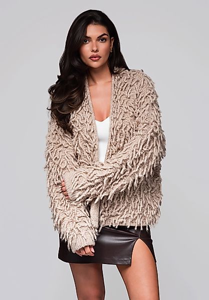 OMBRE Strickpullover Flauschiger Strick-Cardigan günstig online kaufen