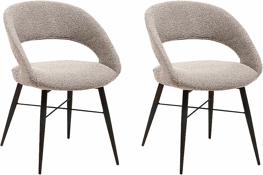 OMG Design Esszimmerstuhl "Marley" (Set) 2 Stk.mit modernem Cut-Out, Bouclé günstig online kaufen