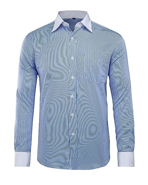 Allthemen Langarmhemd aus Baumwollmischung Langarmhemd mit Streifen günstig online kaufen