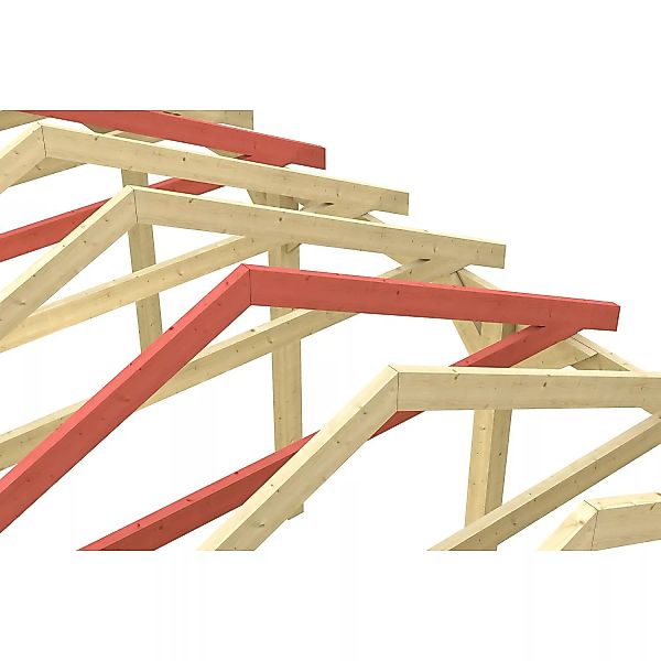 Skan Holz Schneelasterhöhung für Carport Sauerland 380 x 750 cm Nussbaum günstig online kaufen