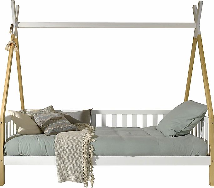 Vipack Kinderbett "Tipi, mit Querstange in Zelt-Optik, Kiefer massiv", (B/H günstig online kaufen
