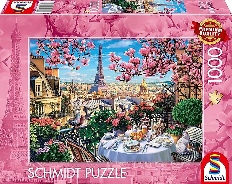Schmidt Spiele Puzzle Frühstück in Paris, 1000 Puzzleteile günstig online kaufen