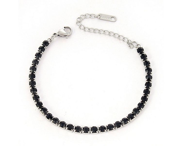 KARMA Tennisarmband Gold Silber Schwarz Metall Kristalle Damen Armband (Met günstig online kaufen