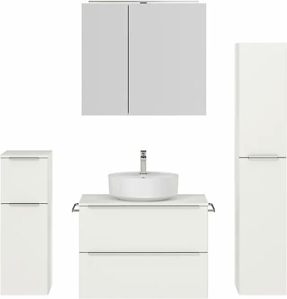 nobilia® Badmöbel-Set »Alvene«, (4 St., vormontiert, mit Soft-Close), inkl. günstig online kaufen