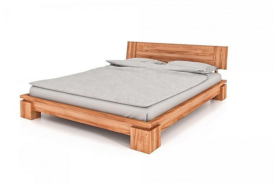 Natur24 Einzelbett Bett Tinci 1 niedrige Höhe 160x210 Kernbuche massiv mit günstig online kaufen