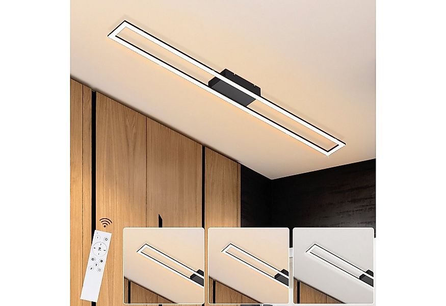 ZMH LED Deckenleuchte Whonzimmer 108cm Kristall Rechteckig Modern Dimmbar D günstig online kaufen