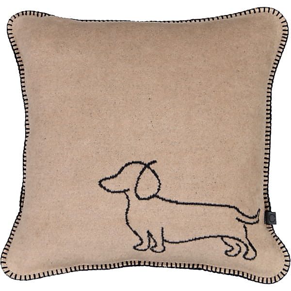 Cawö Kissenhüllen WE LOVE DOGS Companion 62480 - Farbe: schwarz/beige - 93 günstig online kaufen