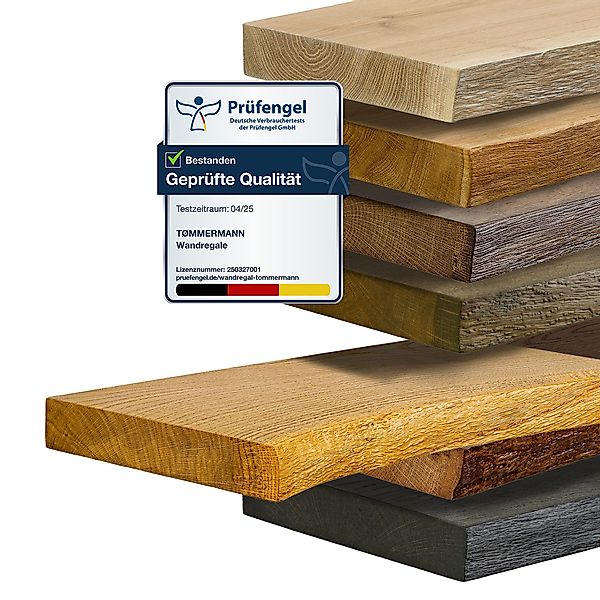 tømmermann Wandregal Schweberegal Holzregal mit Baumkante günstig online kaufen