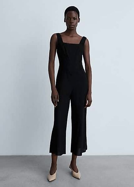 Gerader Jumpsuit aus Leinengemisch günstig online kaufen